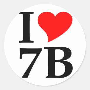Adesivo Redondo J 7B love