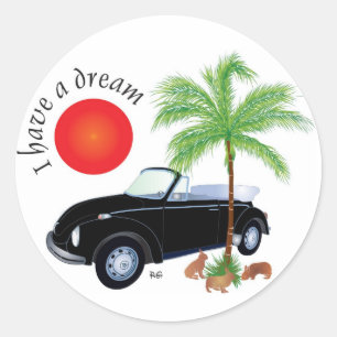 Adesivo Redondo J a have dream autocolantes