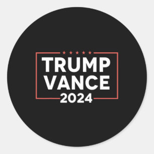 Adesivo Redondo J D Vance 2024