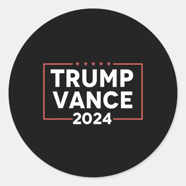 Adesivo Redondo J D Vance 2024 (Frente)
