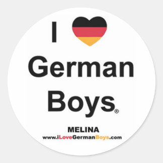 Adesivo Redondo J Love German Boys