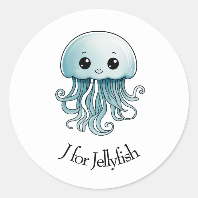 Adesivo Redondo J para Jellyfish (Frente)