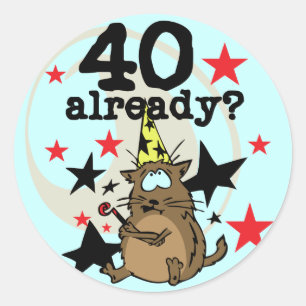 Adesivo Redondo Já aniversário 40