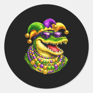 Adesivo Redondo Jacaré do Carnaval, Crocodilo, Contas