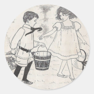 Adesivo Redondo Jack e Jill