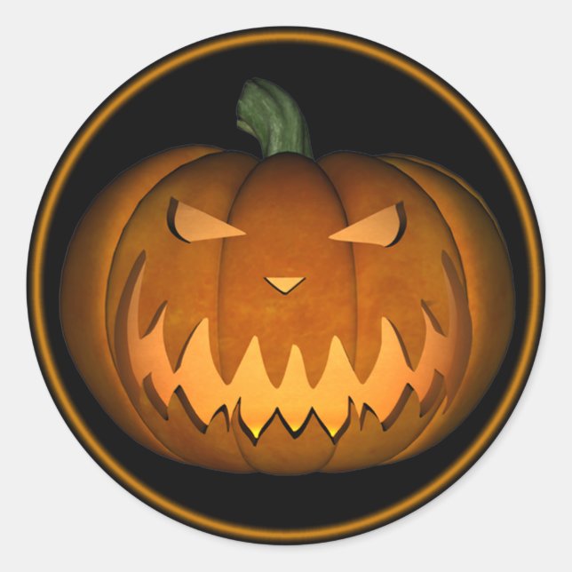 Adesivo Redondo Jack o' Lantern (Frente)