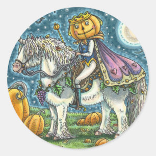ADESIVO REDONDO JACK O LANTERN PRINCE EM SUA MÁGICA UNICORN PONY