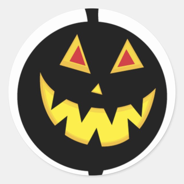 Adesivo Redondo Jack o Lantern Stickers (Frente)