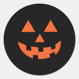 Adesivo Redondo Jack-O-Lanterna Halloween Trick Ou Tre