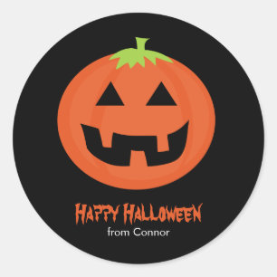 Adesivo Redondo Jack-O-Lanterna legal o Dia das Bruxas