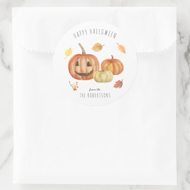 Adesivo Redondo Jack-o-lanterno | Feliz Tratado de Halloween (Bolsa)