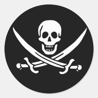 Adesivo Redondo Jack Rackham