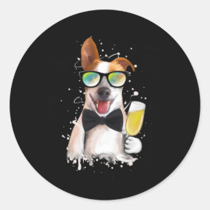 Adesivo Redondo Jack Russell Terrier Dog Dift