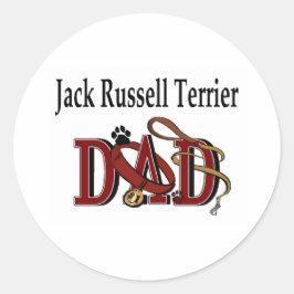 Adesivo Redondo Jack Russell Terrier Pai Sticker