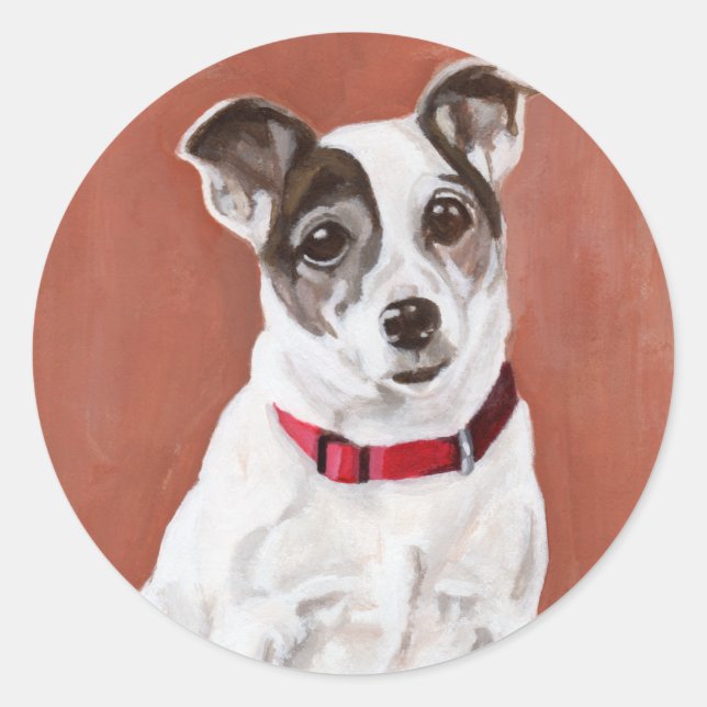 Adesivo Redondo Jack Russell Terrier Retrait Sticker (Frente)