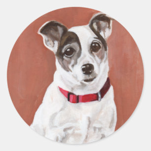 Adesivo Redondo Jack Russell Terrier Retrait Sticker