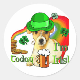Adesivo Redondo Jack Russell Terrier St Patricks