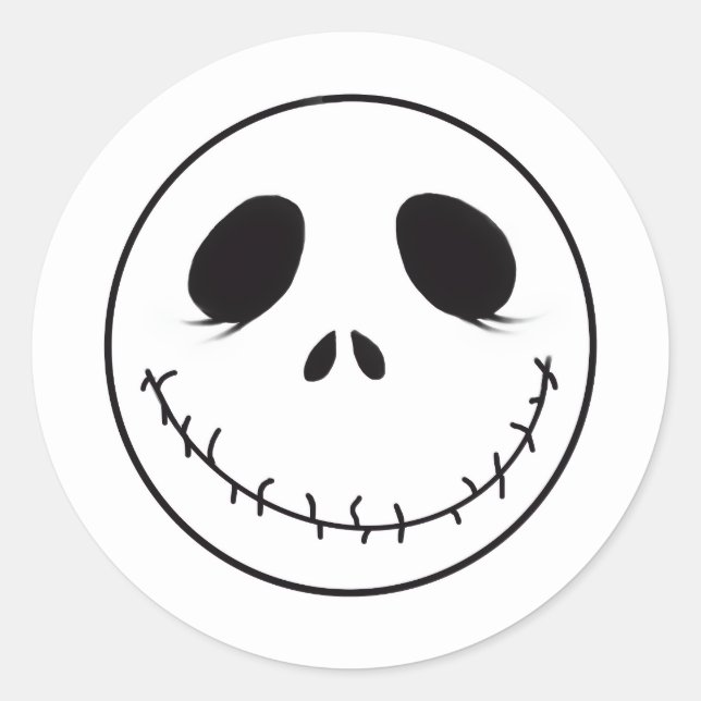Adesivo Redondo Jack Skellington (Frente)
