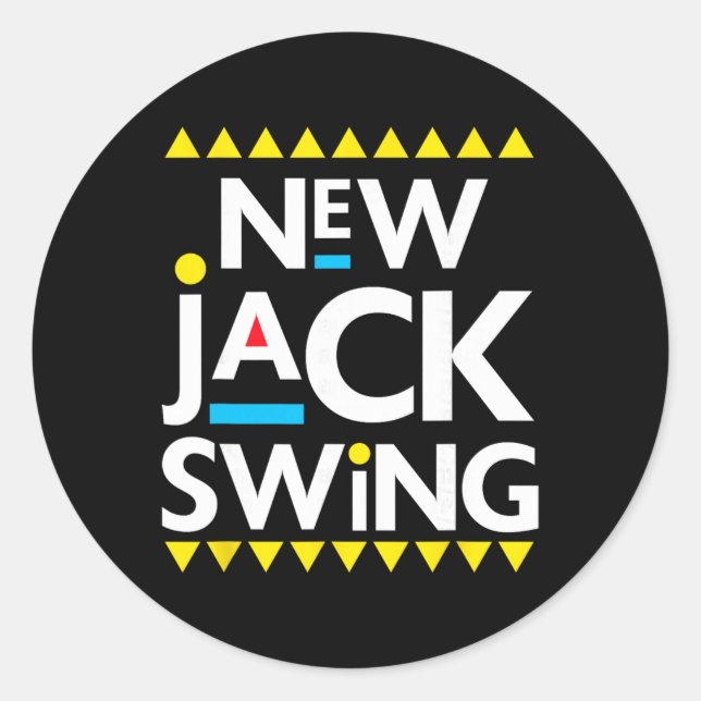 Adesivo Redondo Jack Swing 90s R&amp;b Hip Hop  (Frente)