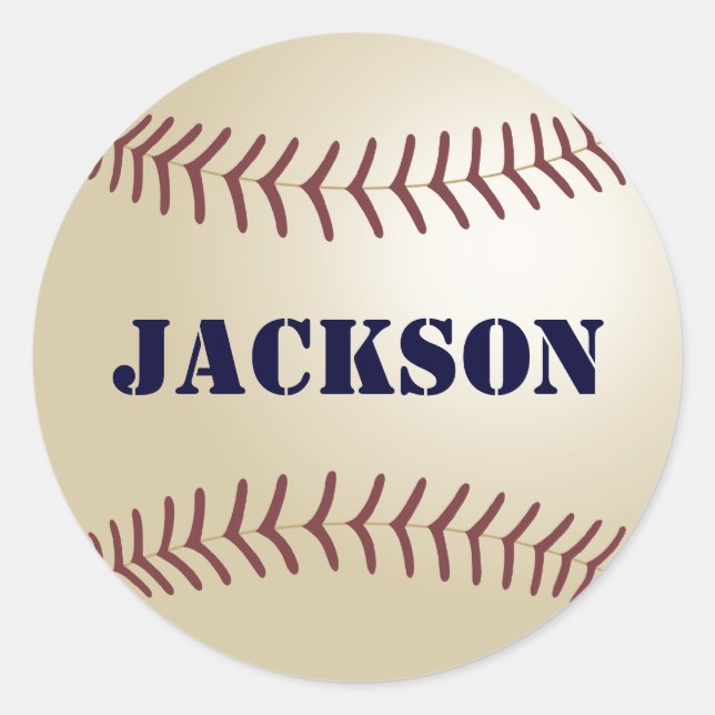 Adesivo Redondo Jackson Baseball Sticker / Selo (Frente)