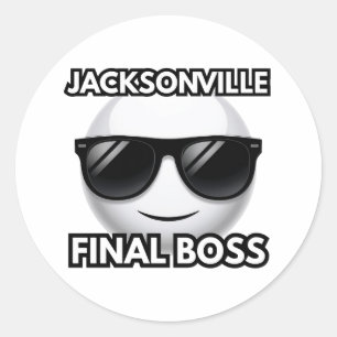 Adesivo Redondo Jacksonville Chefe Final Emoji Legal
