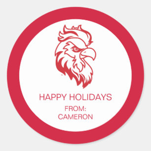 Adesivo Redondo Jacksonville State University Gamecocks Red Eagle