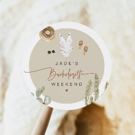 Adesivo Redondo JADE Boho Desert Cactus Scottsdale Antes do Véu