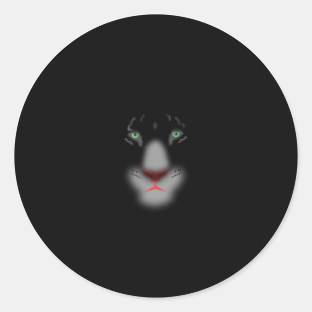 Adesivo Redondo Jaguar Preto ou Panther Gato Grande (Frente)