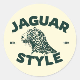 Adesivo Redondo Jaguar Sticker