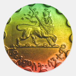 Adesivo Redondo Jah Rastafari Leão de Judah Sticker