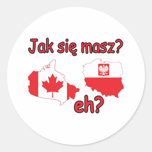Adesivo Redondo Jak Sie Masz? (Frente)