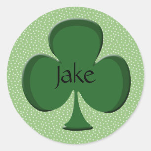 Adesivo Redondo Jake Lucky Irish Shamrock Sticker
