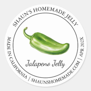 Adesivo Redondo Jalapeno Jelly Rótulo moderno