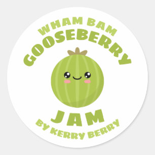 Adesivo Redondo Jam Gooseberry