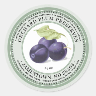 Adesivo Redondo Jam Jelly 1930 Verde de Plum Jam