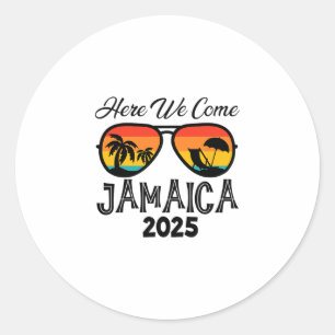Adesivo Redondo Jamaica 2025 Aqui Vamos Nós Família Correspondente