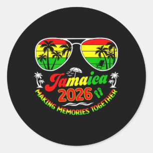 Adesivo Redondo Jamaica Divertido 2026 Fazendo Memórias Férias Ver