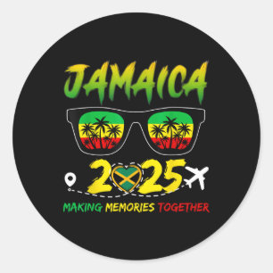 Adesivo Redondo Jamaica Family Reunion 2025 Memories Vacati (Reuni