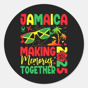 Adesivo Redondo Jamaica Family Reunion 2025 Memories Vacati (Reuni