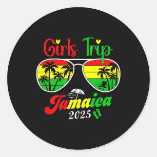 Adesivo Redondo Jamaica Family Reunion Girls Trip 2025 Vacation Su