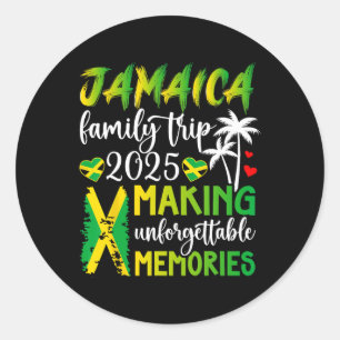 Adesivo Redondo Jamaica Family Trip 2025 Memories Jamaica V