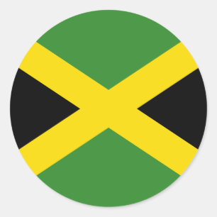 Adesivo Redondo Jamaica Flag Sticker