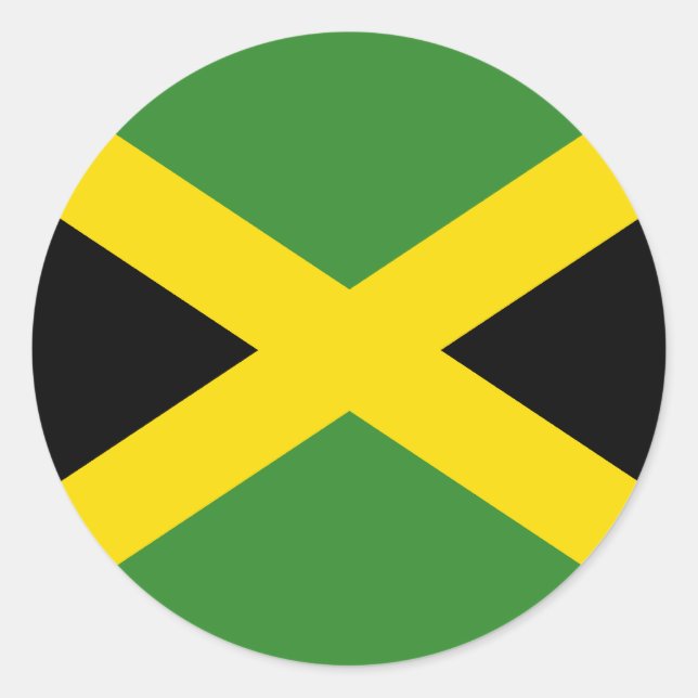 Adesivo Redondo Jamaica Flag Sticker (Frente)