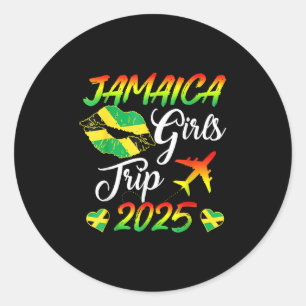 Adesivo Redondo Jamaica Girls Trip 2025 Jamaica Summer Vacation Tr
