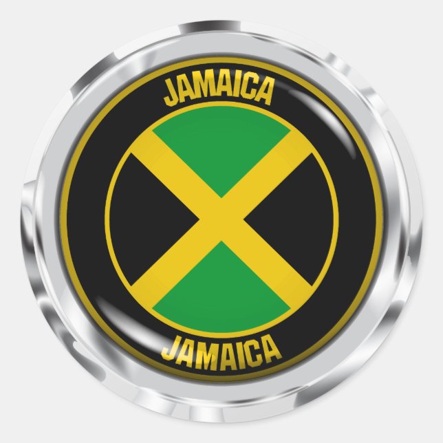 Adesivo Redondo Jamaica Round Emblem (Frente)