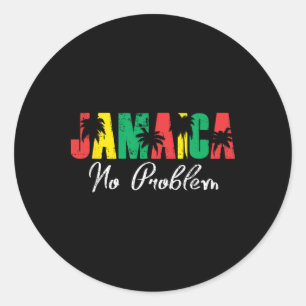 Adesivo Redondo Jamaica Sem Problema! Férias Jamaicamas