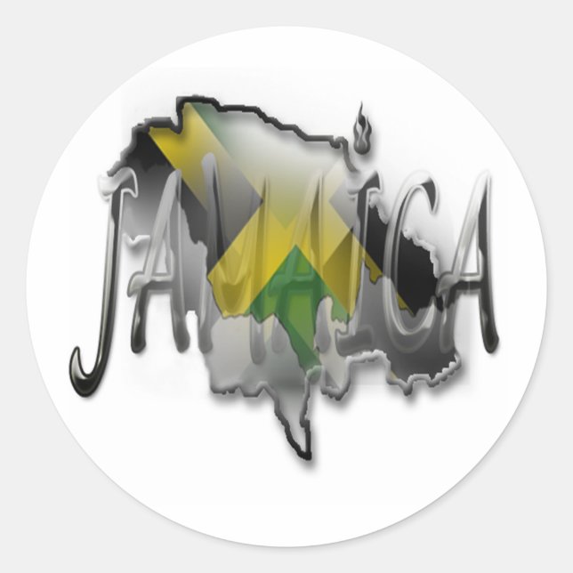 Adesivo Redondo Jamaica Sticker (Frente)