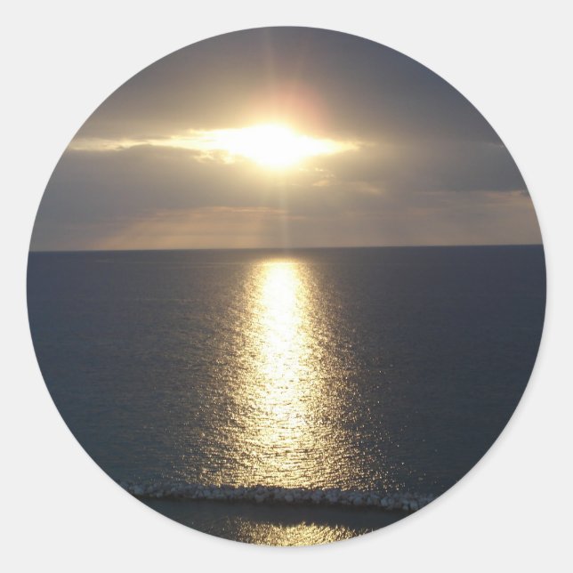 Adesivo Redondo Jamaica Sunset (Frente)