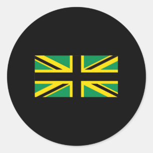 Adesivo Redondo Jamaica Union Jack British Flag Jamaican