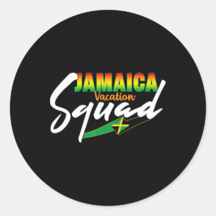 Adesivo Redondo Jamaica Vacation Squad 2025 Matching Group Family